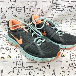 NIKE Downshifter Running Shoes in Gray and Orange